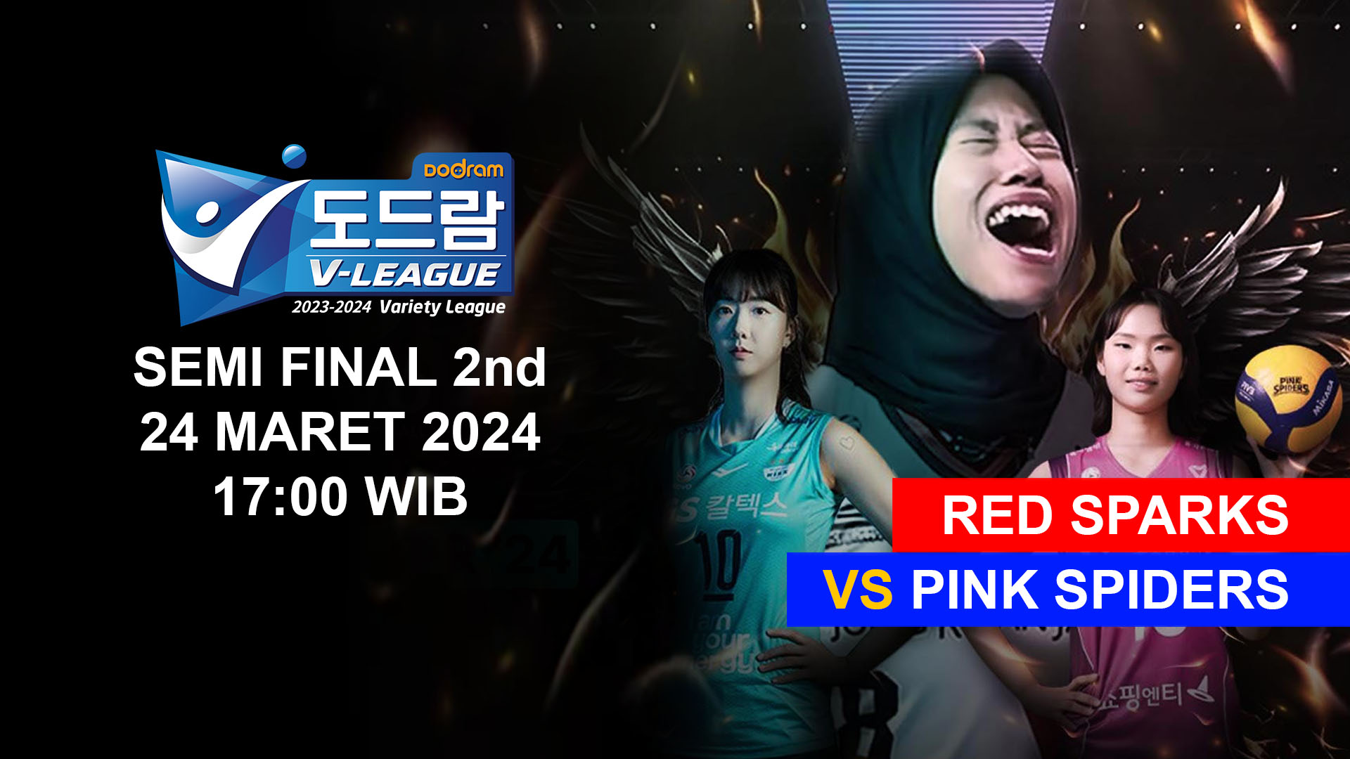 Semi FInal V-League Women: Red Sparks VS Pink Spiders (24/03/2024)
